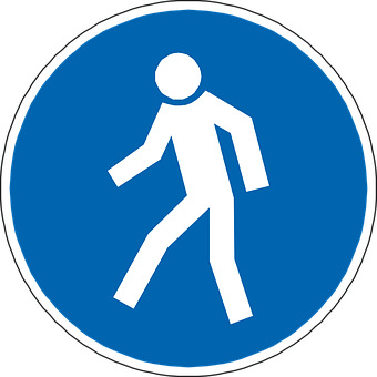 Pedestrian Sign Icon PNG with transparent background