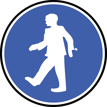 Pedestrian Sign Silhouette PNG with transparent background