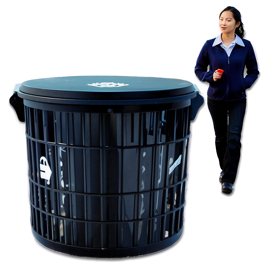 Pedestrian Trash Bin Png 53