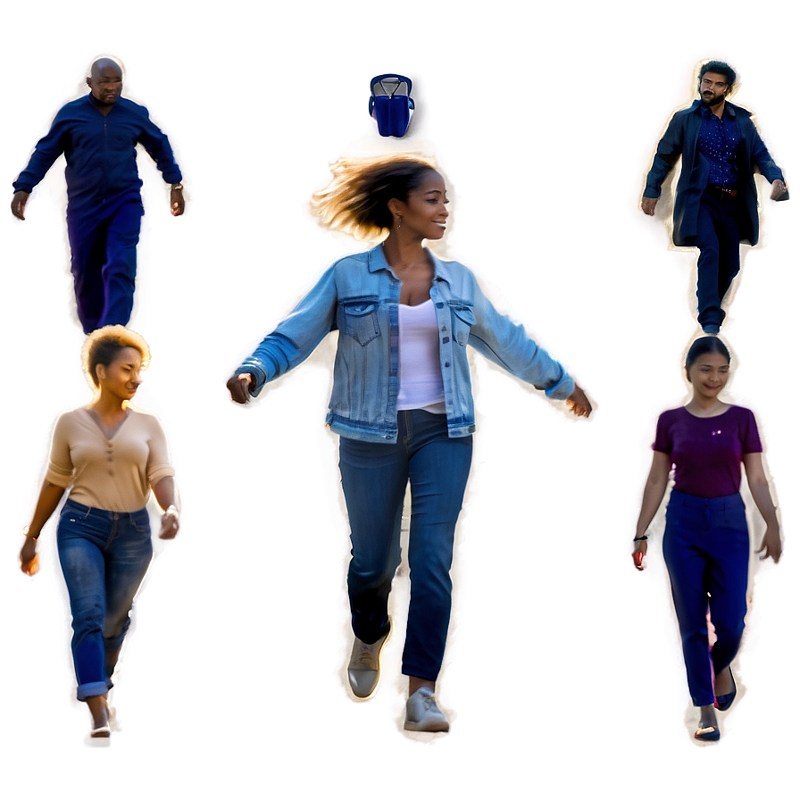 Pedestrians in Motion PNG 05252024 PNG image with a transparent background, free high-resolution download