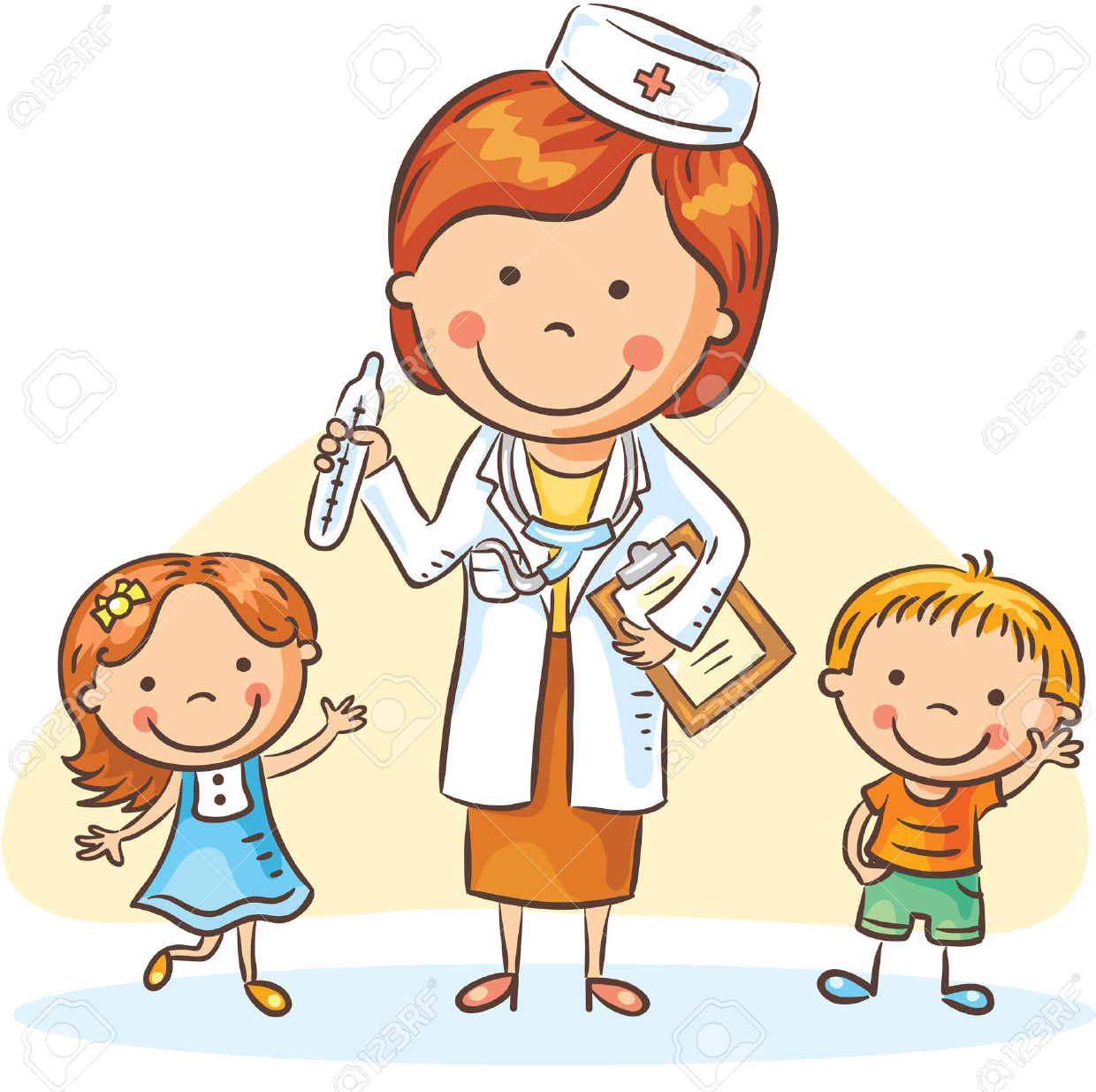 Pediatricianand Happy Children