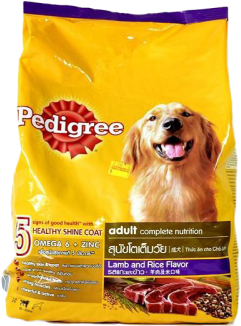 Pedigree Dog Food Lamb Rice Flavor Package