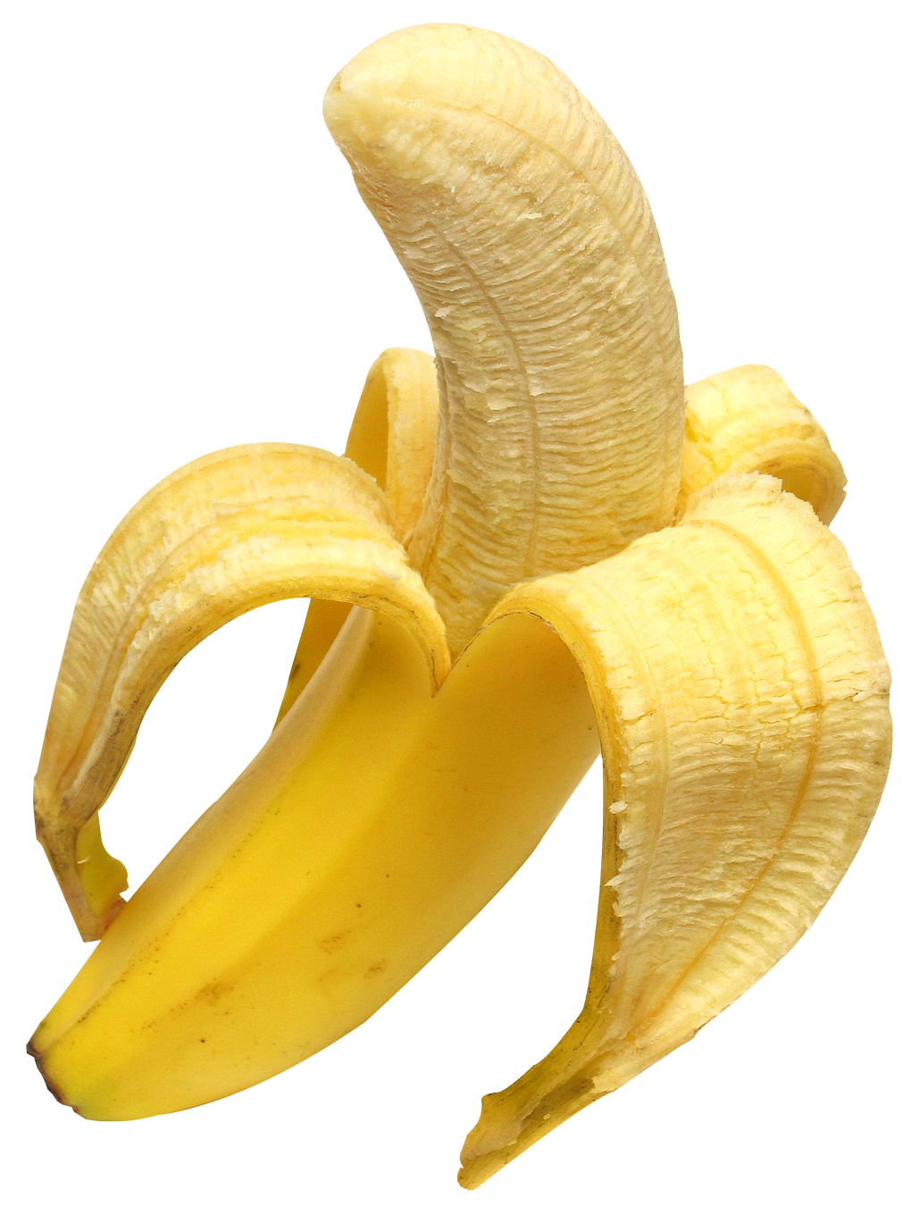 Peeled Banana Isolated Background PNG with transparent background