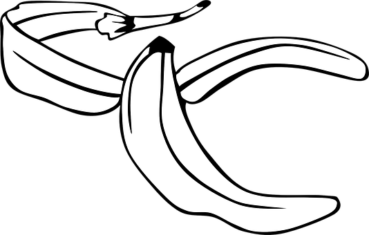 Peeling Banana Vector Art PNG with transparent background