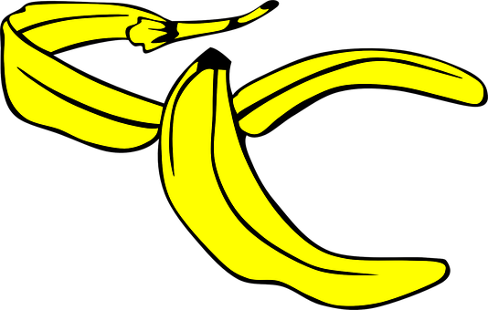 Peeling Banana Vector Art PNG with transparent background