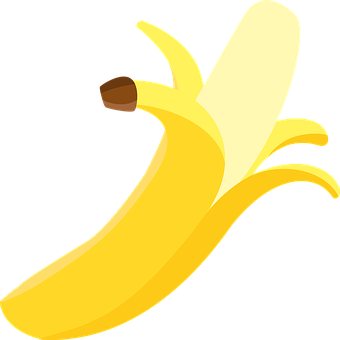 Peeling Banana Vector Illustration PNG with transparent background