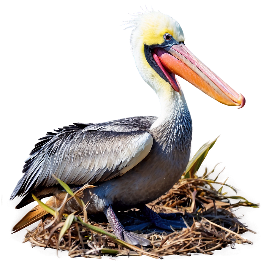 Pelican On Nesting Ground Png Wic