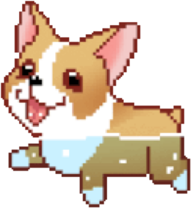 Pembroke Welsh Corgi Animation Tenor Clip Art - Cute 8 Bit Gif, HD Png Download PNG with transparent background