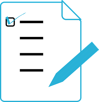 Pencil Checklist Icon PNG with transparent background