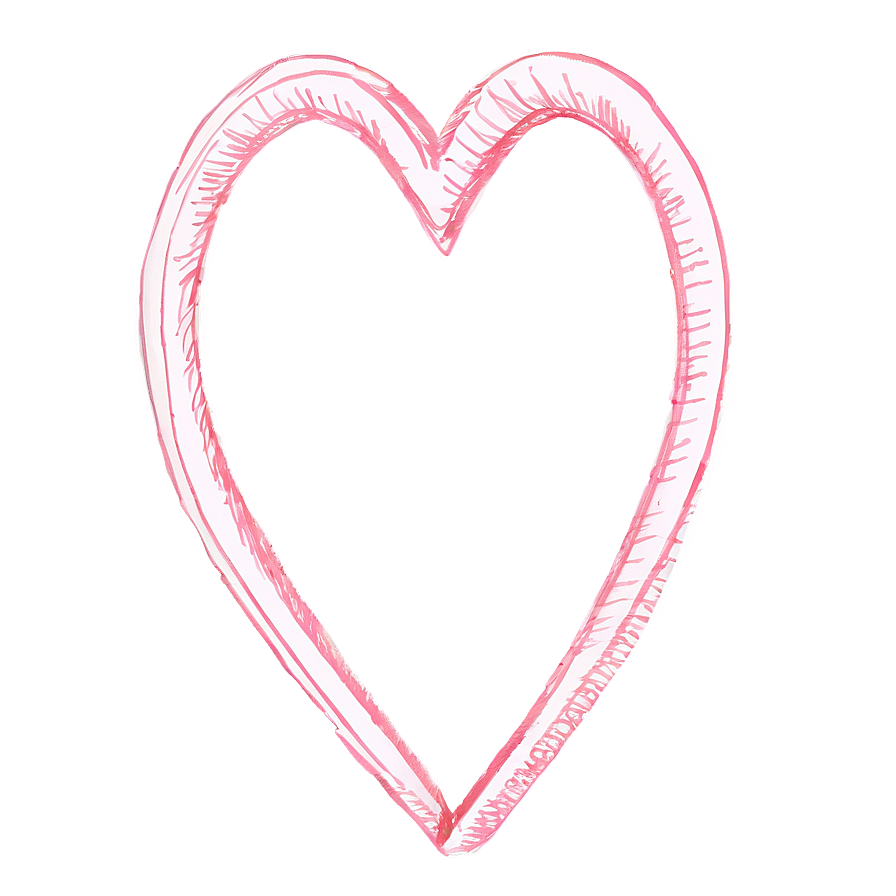 Pencil Drawn Heart Png 55