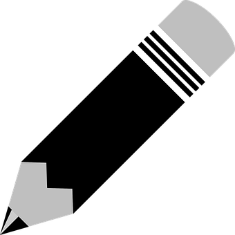 Pencil Icon Silhouette PNG image with a transparent background, free high-resolution download