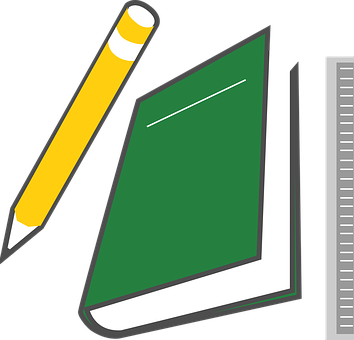 Pencil Notebook Ruler Vector Illustration PNG image with a transparent background, free high-resolution download
