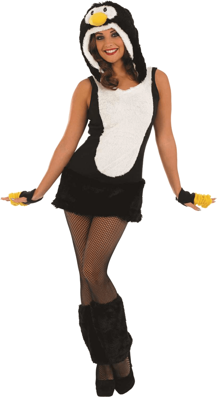 Penguin Costume Woman Posing