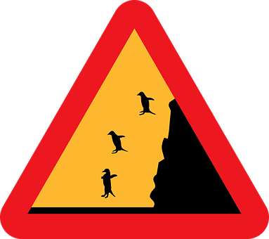 Penguin_ Crossing_ Sign PNG with transparent background