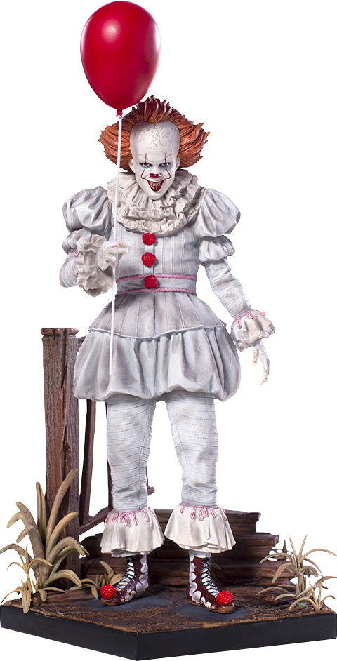 Pennywise Statuewith Red Balloon