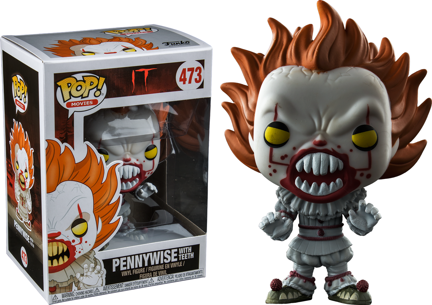 Pennywise With Teeth Pop, HD Png Download PNG with transparent background
