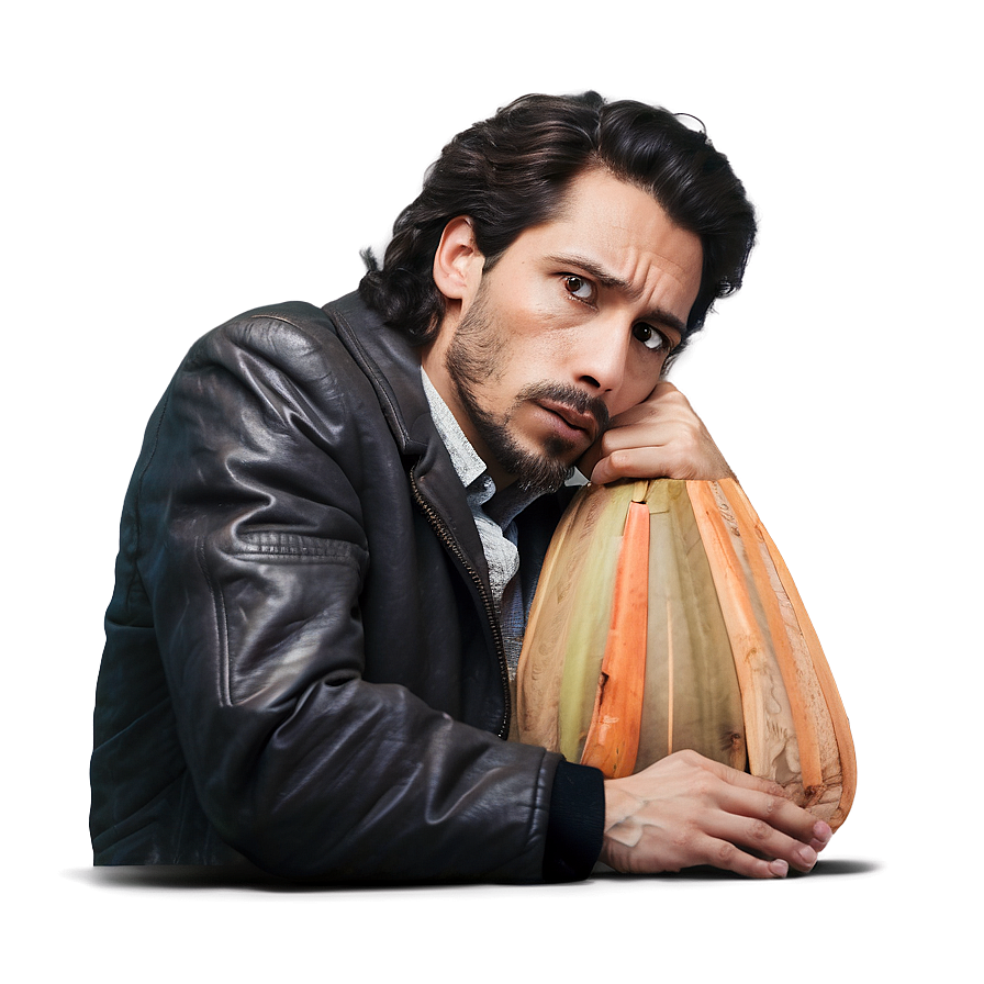 Pensive Face Image PNG haw PNG with transparent background