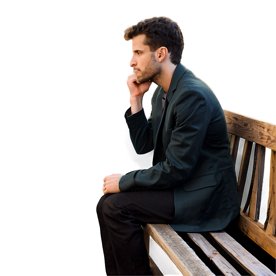 Pensive Person PNG 05232024 PNG with transparent background