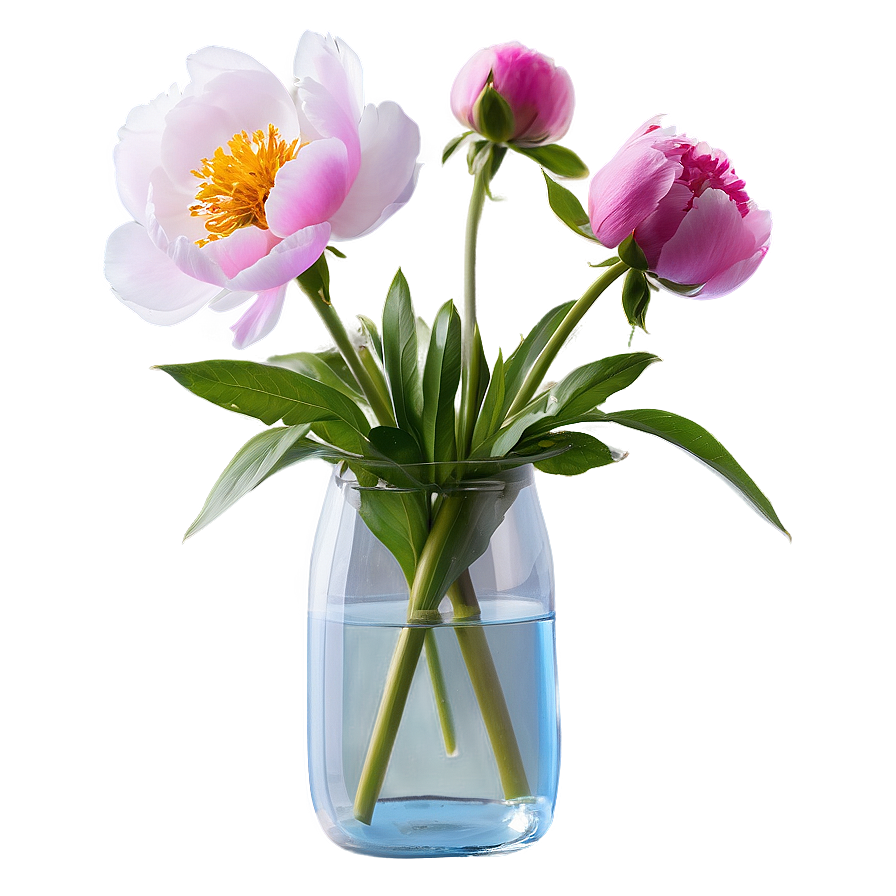 Peonies In Vase Png Umk99