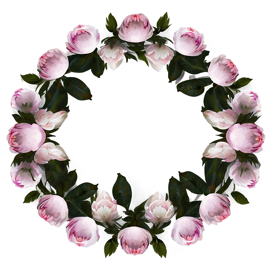 Peony Flower Circle Png 06252024