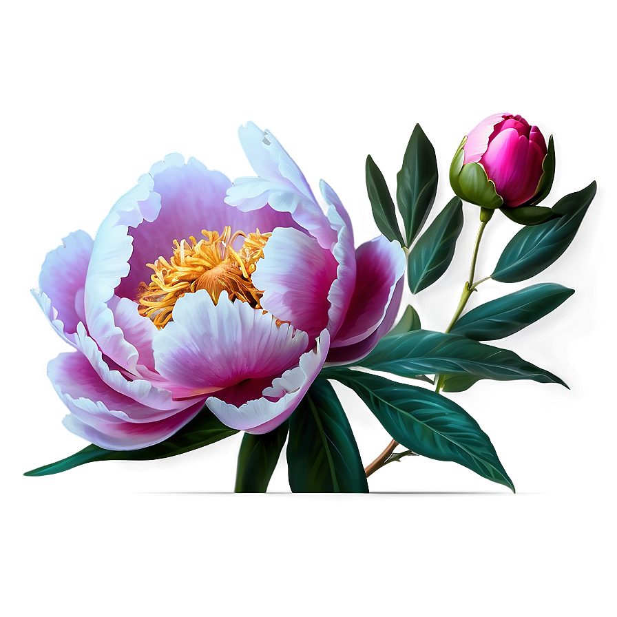 Peony Flower Illustration Png 49