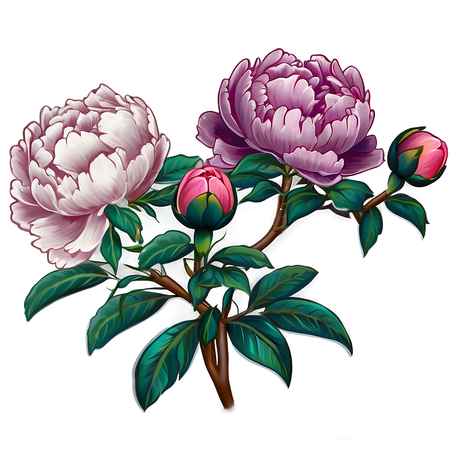 Peony Tattoo Png 80