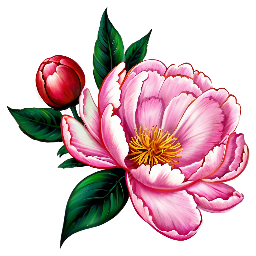 Peony Tattoo Png 94