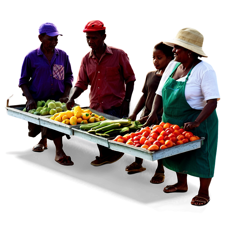 People At The Market Png 40