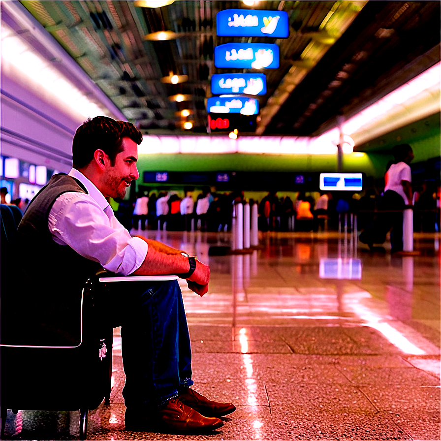 People Sitting At Airport Png Ixr68