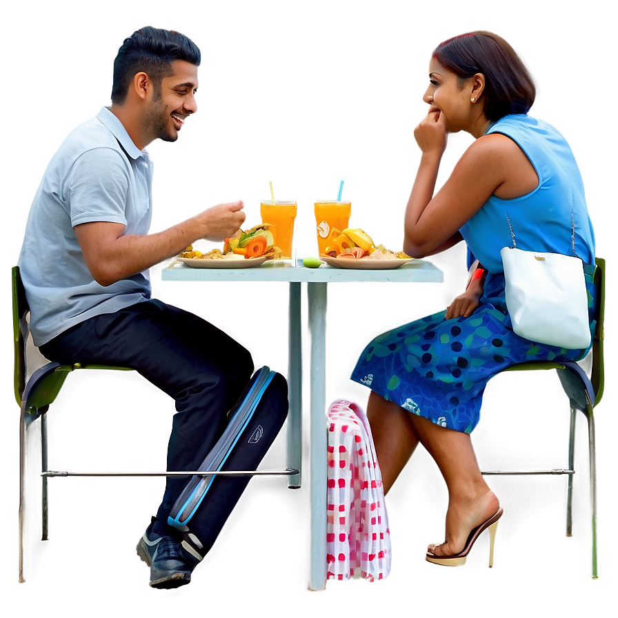 People Sitting At Table Eating Png Kpu