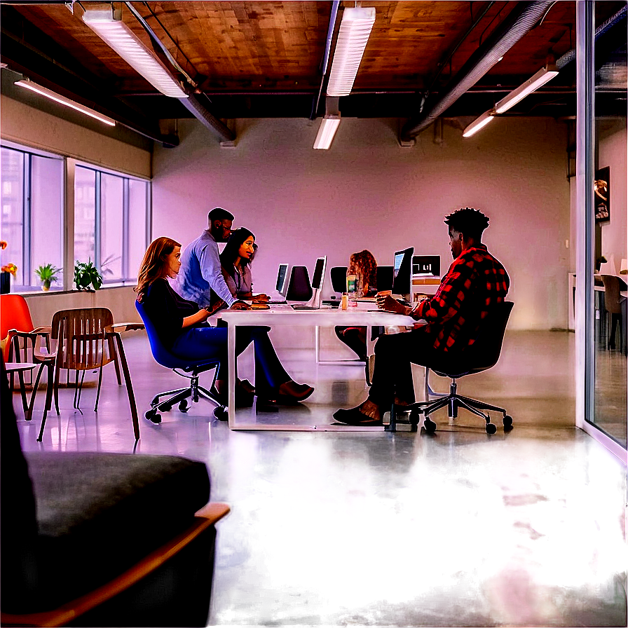 People Sitting In A Creative Office Space Png 05252024