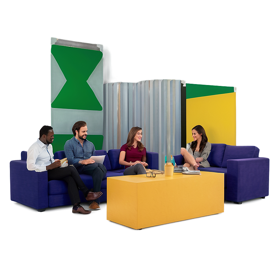 People Sitting In A Creative Office Space Png 53