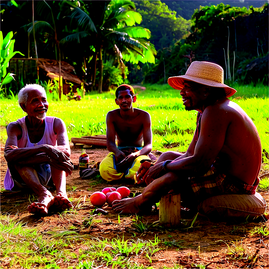 People Sitting In Countryside Png Pwv57