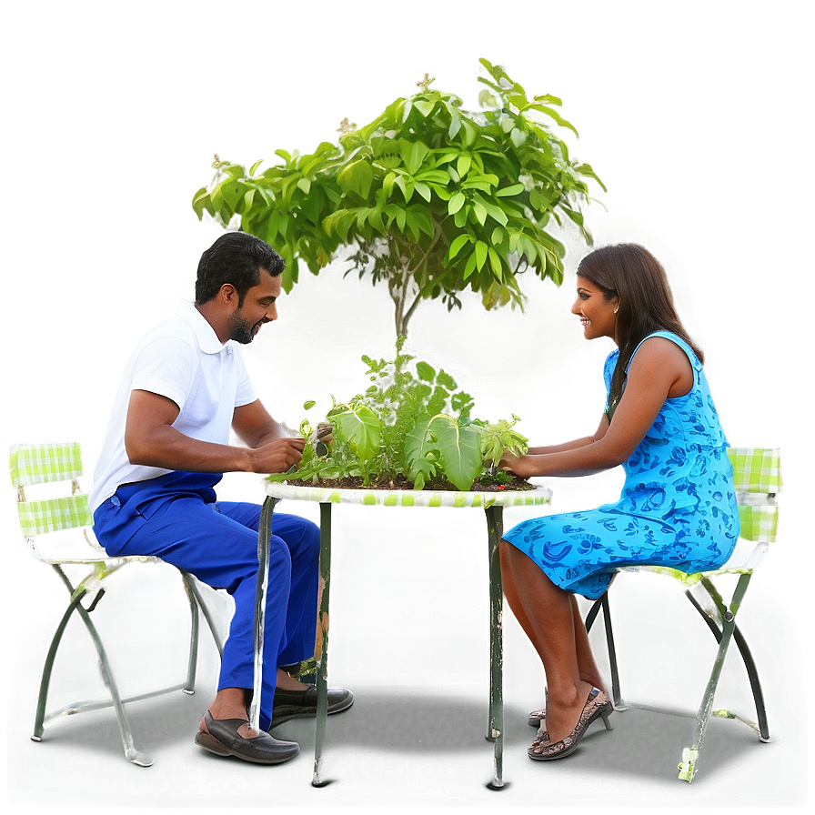 People Sitting In Garden Png 05252024