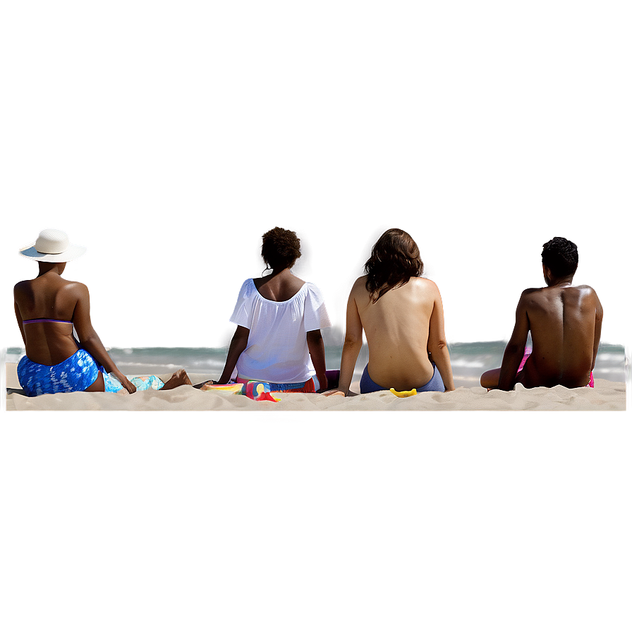 People Sitting On Beach Png Ywo