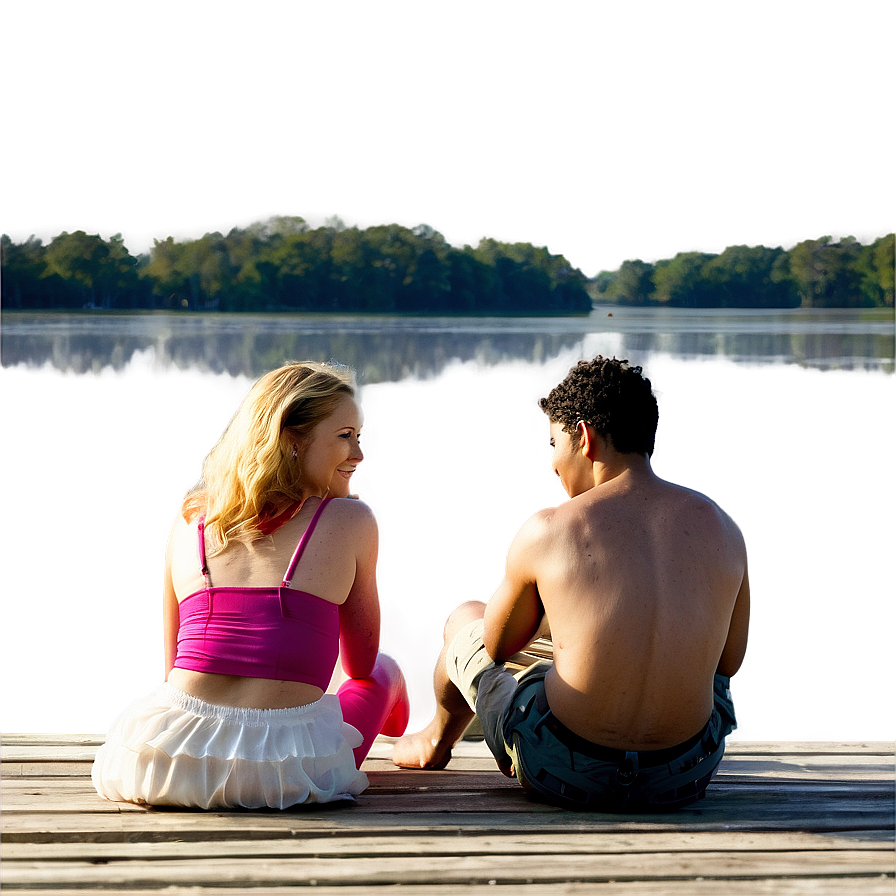 People Sitting On Dock Png 05252024