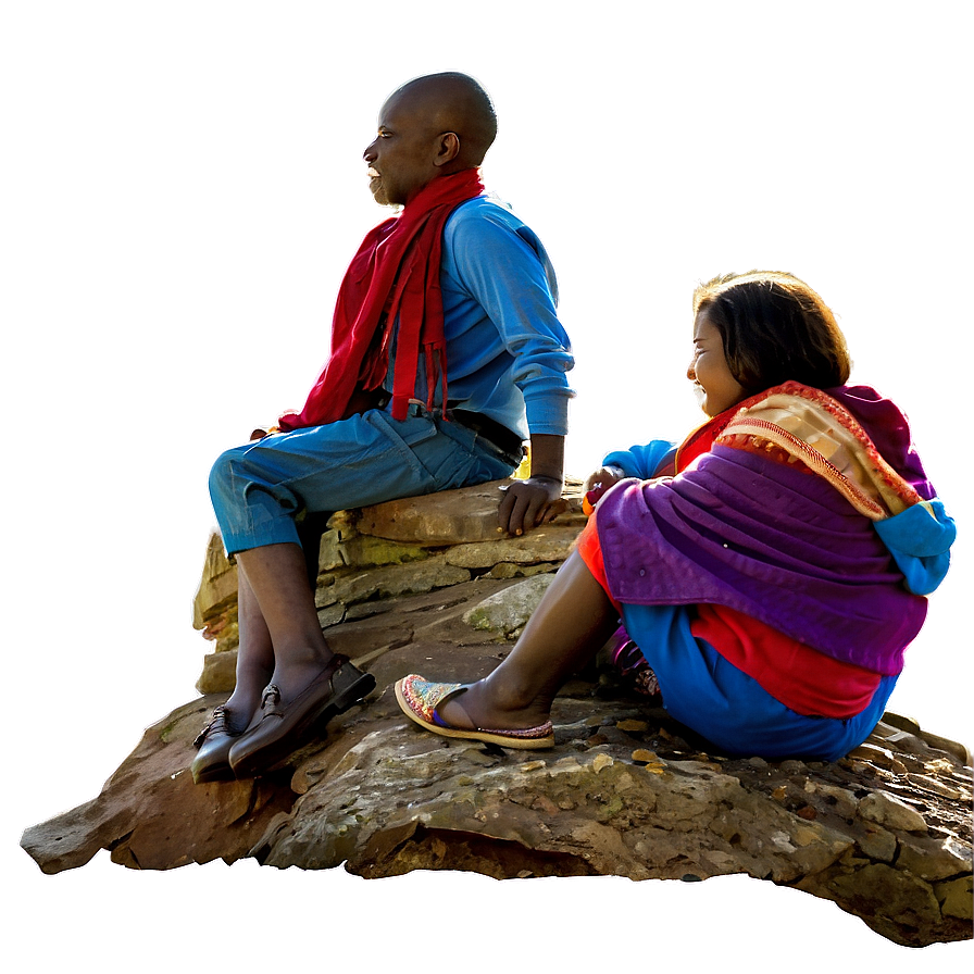 People Sitting On Mountain Top Png Cwa53