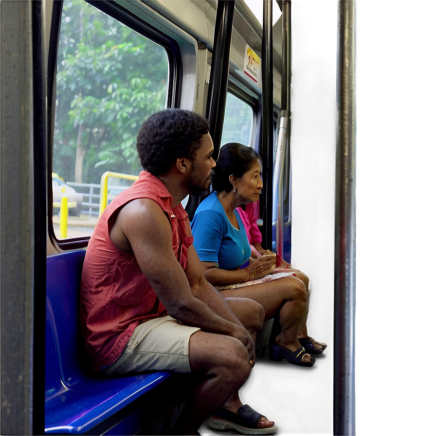 People Sitting On Public Transport Png 62