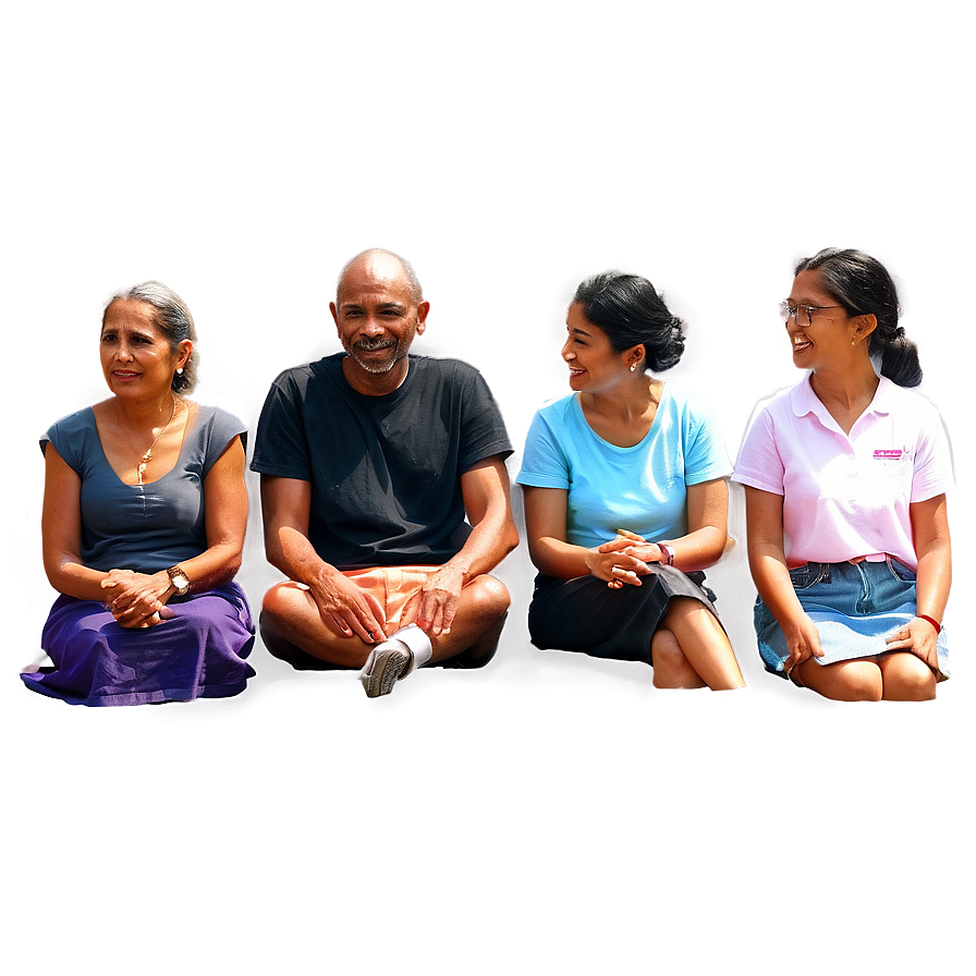 People Sitting Together PNG vxi55 PNG with transparent background
