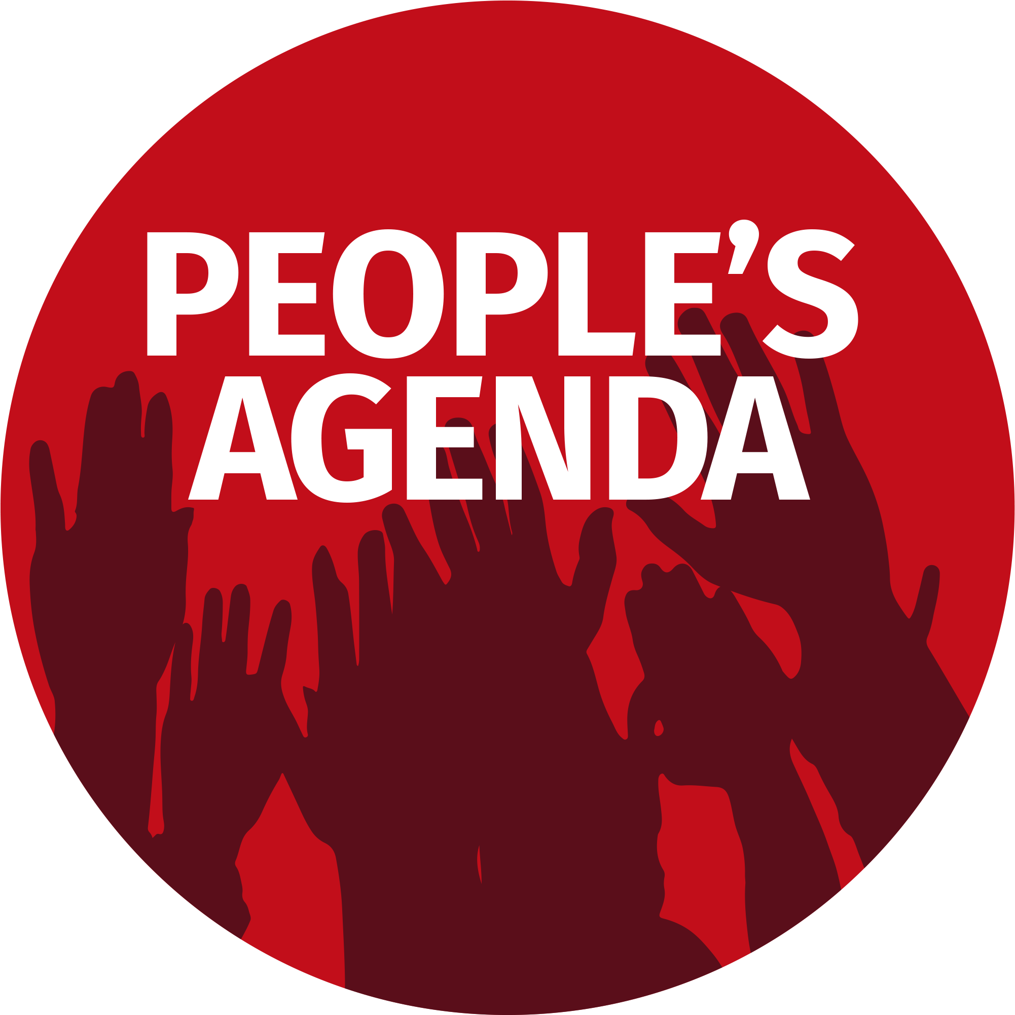 Peoples Agenda Rally Sign PNG image with a transparent background, free high-resolution download
