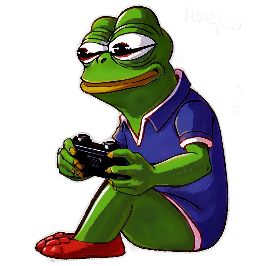 Pepe Playing Video Games Png Ewt