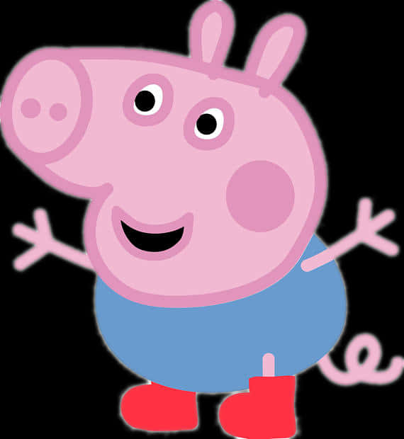 Peppa Pig Cartoon Character PNG with transparent background