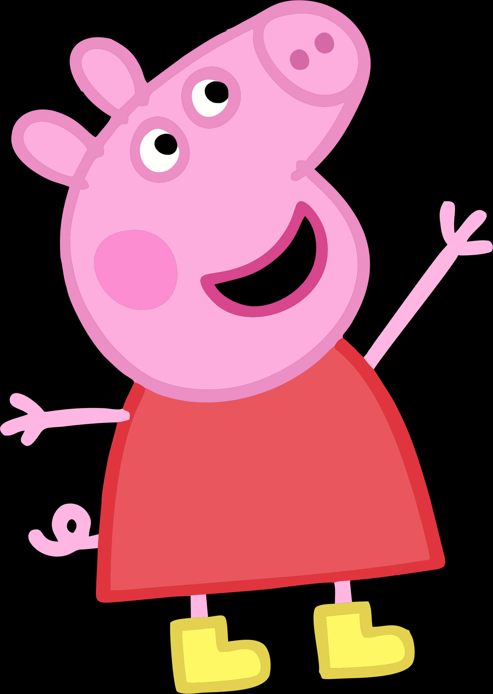 Peppa Pig Cartoon Character PNG with transparent background