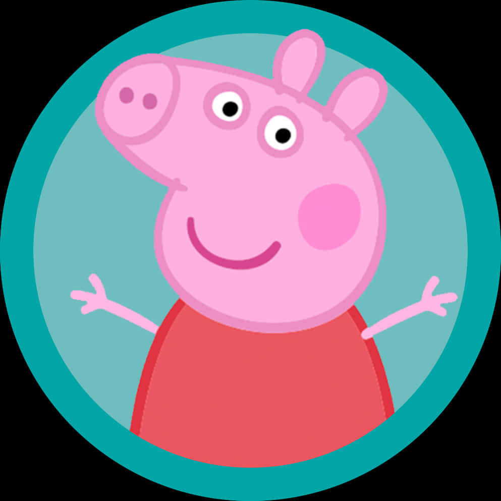 Peppa Pig Cartoon Character PNG with transparent background