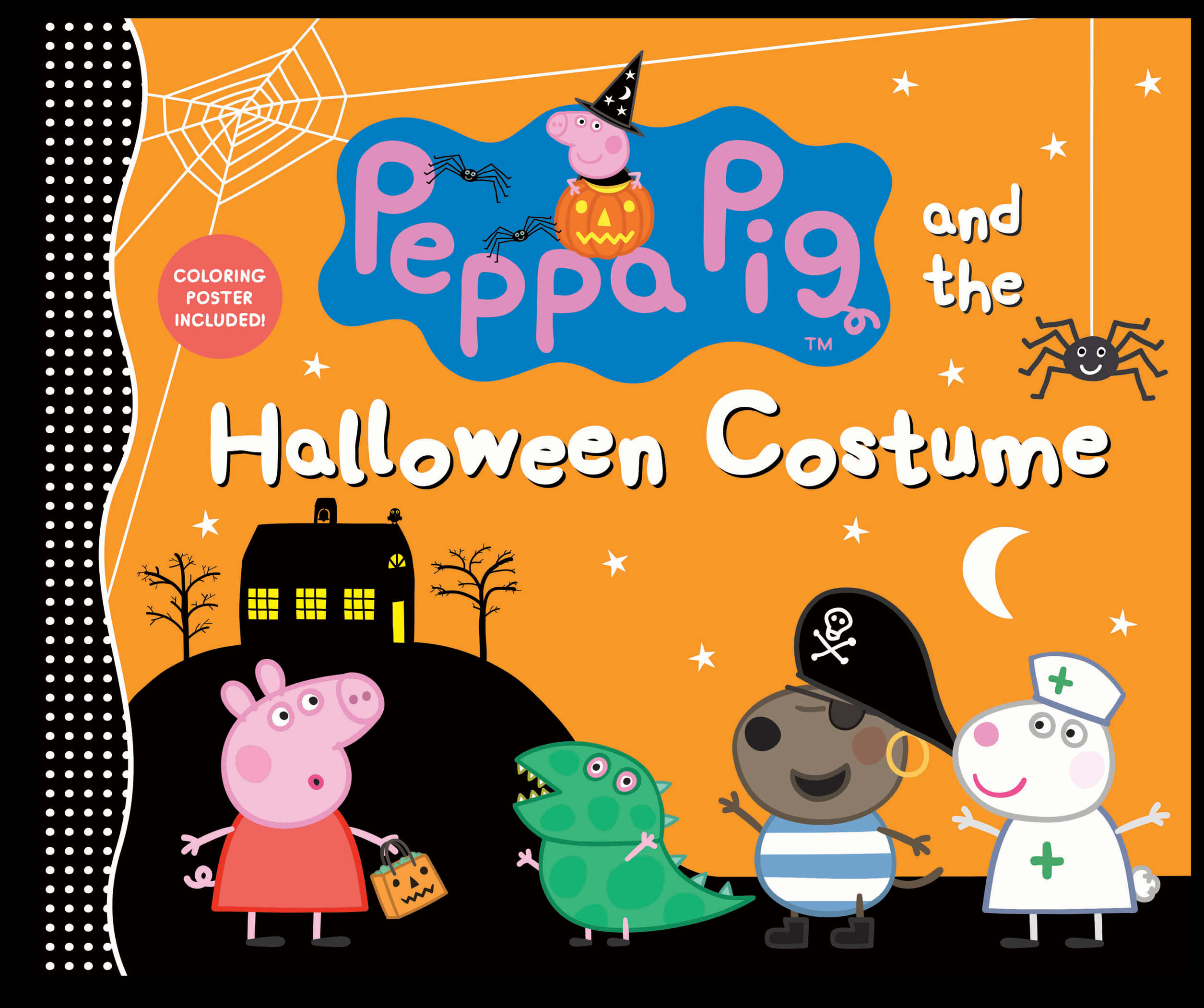 Peppa Pig Halloween Costume Book Cover PNG with transparent background