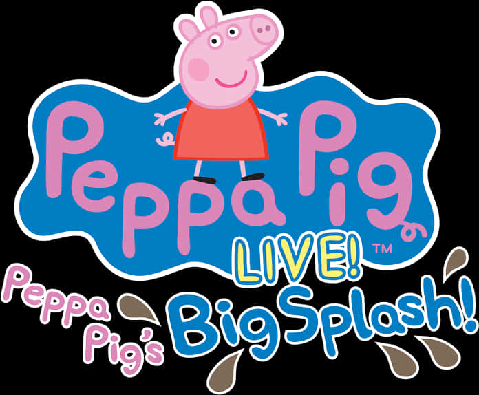 Peppa Pig Live Big Splash Promotional Artwork PNG with transparent background