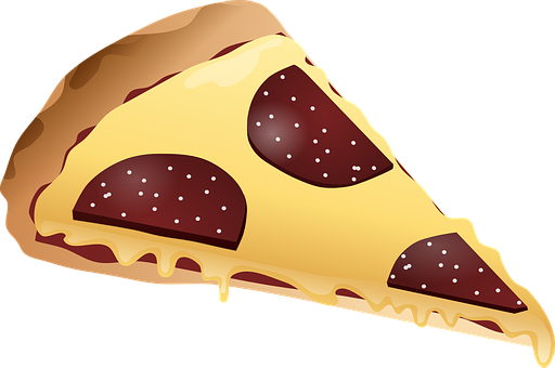 Pepperoni Pizza Slice Graphic PNG with transparent background