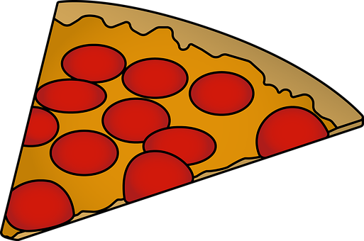 Pepperoni Pizza Slice Graphic PNG with transparent background