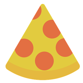 Pepperoni Pizza Slice Graphic PNG with transparent background