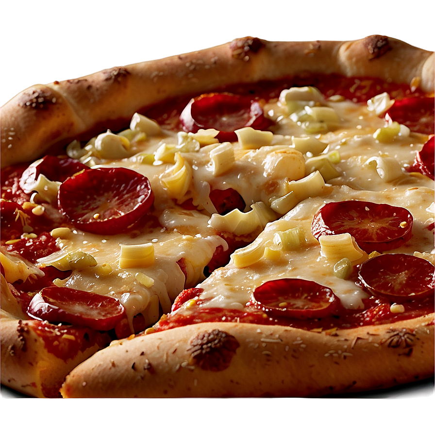 Pepperoni Pizza With Garlic Png Clh